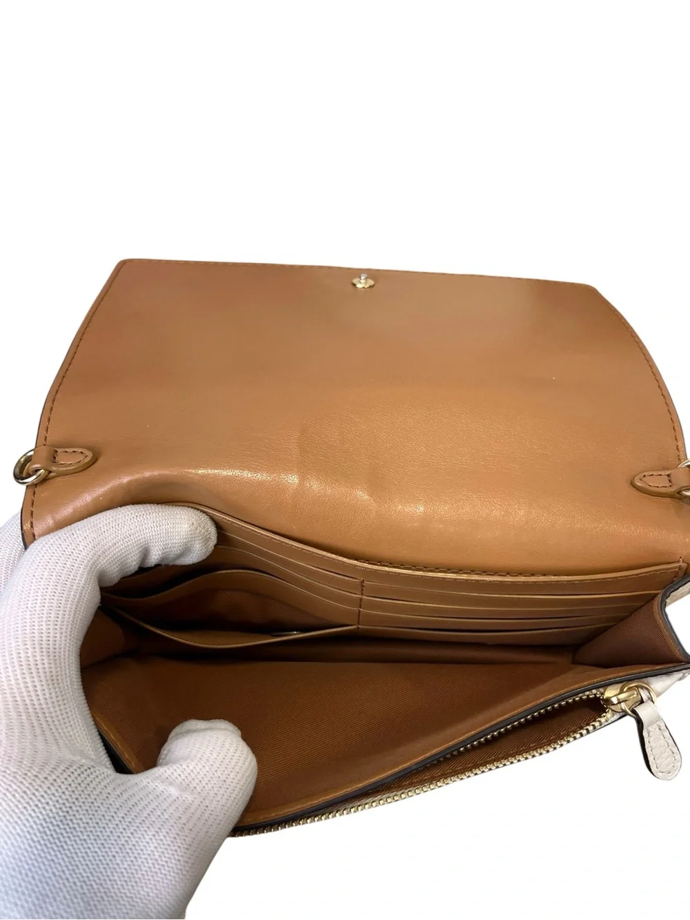 Coach Val Duffle C2818 Chalk Leather Bag Crossbody Wallet 2 Piece Set